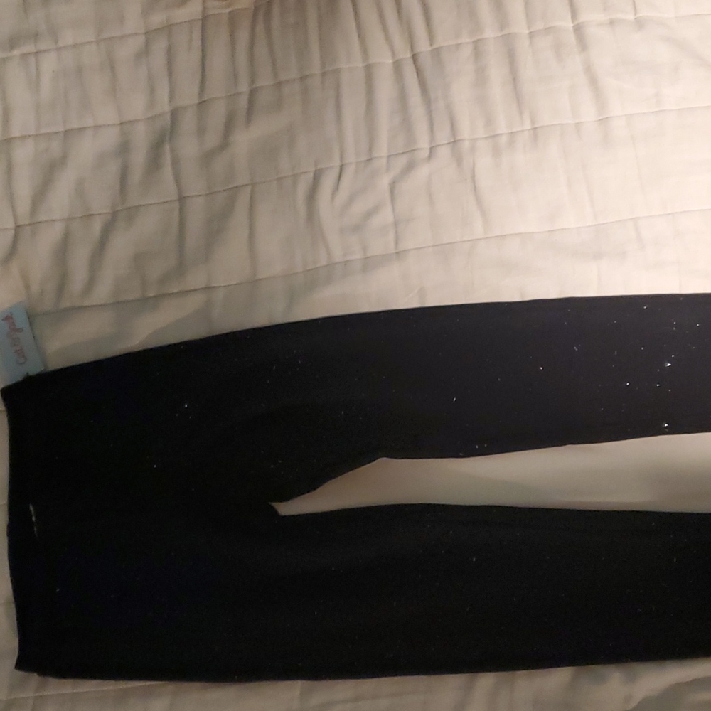 Cat and Jack, large (10-12), black leggings with sparkles, un-worn